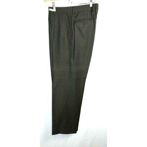 Alan Flusser Mens Pants 32/32 Brown Pleated Dress Golf‎ Slacks
